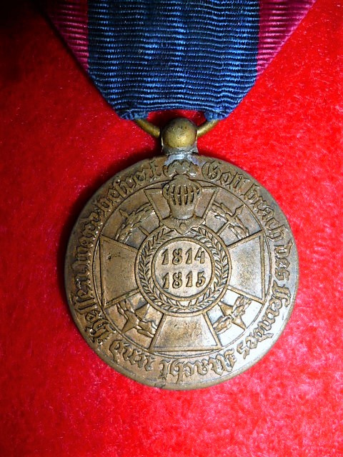 Germany, Hessen-Kassel, CAMPAIGN MEDAL 1814-15, for Combatants